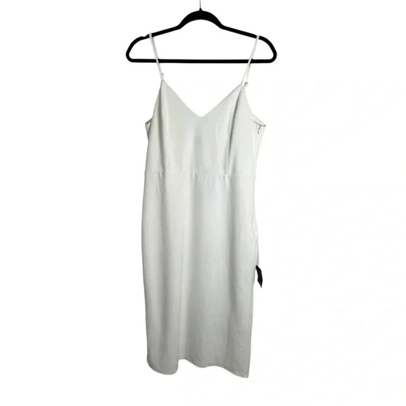 NWT Lulu’s You’re A Gift White Midi Dress Bow Size XL Bridal Graduation Wedding - Picture 1 of 9